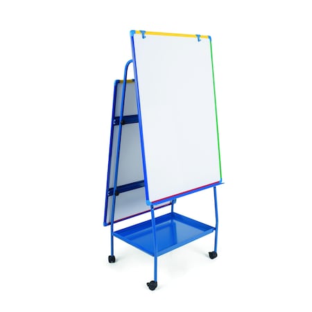 Mastervision MasterVison Dbl. Sided Height Adjustable Magnetic Whiteboard Easel, 40"x30", Colored Aluminum Frame EA49145026